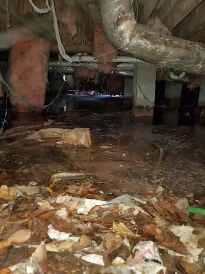 Crawl space flood assessment for Commercial Water Damage Restoration in South Huntingdon