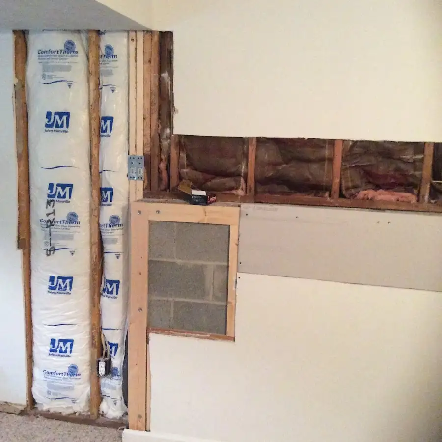Wall insulation replacement during Structural Drying in South Huntingdon